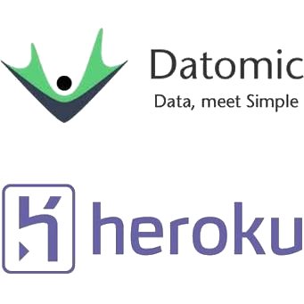 Datomic and Heroku Logos